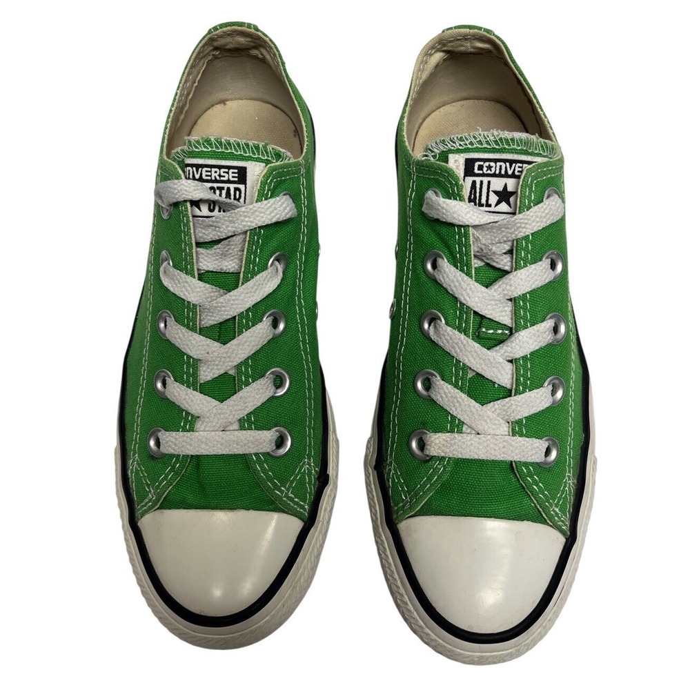 Converse All Star Sneakers Shoes Women's Size 6, Mens 4 - Green Canvas - Low Top